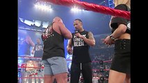 WWE RAW 3/1/2004 The Rock, Mick Foley & Steve Austin After the Show (HD/1440p)