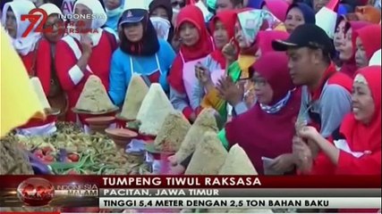 Tumpeng Tiwul Raksasa di Pacitan Pecahkan Rekor Dunia