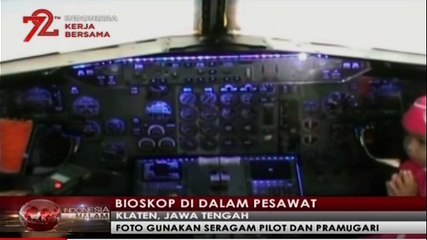 Unik, Ada Bioskop dalam Pesawat di Klaten
