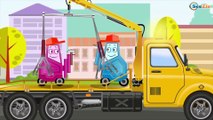 The Tow Truck Racing Car Police car Fire Truck and many other vehicles in Cars Cartoon Compilation