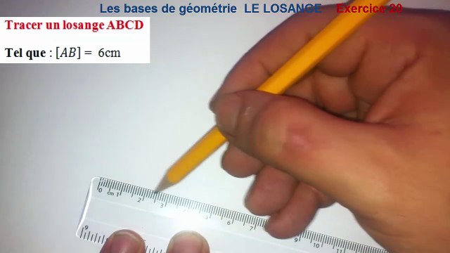 Maths 6ème - Les Bases De La Géométrie : Le losange Exercice 20