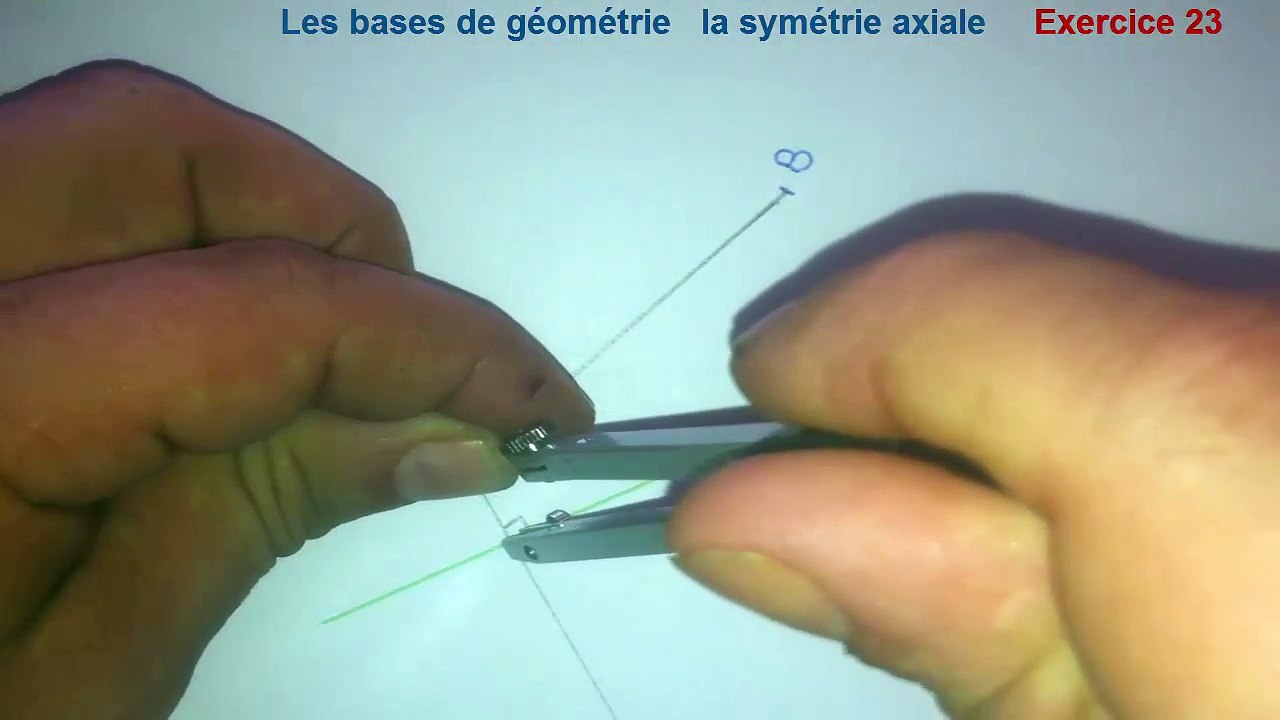 Maths 6ème - Les Bases De La Géométrie : La symétrie axiale Exercice 23