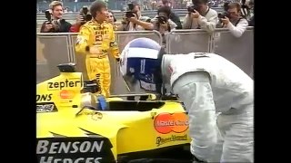 A thrilling end to the 1999 European Grand Prix qualifying session