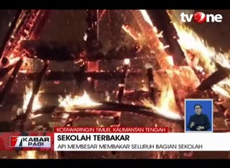 Kebakaran Besar Hanguskan Bangunan Sekolah di Sampit