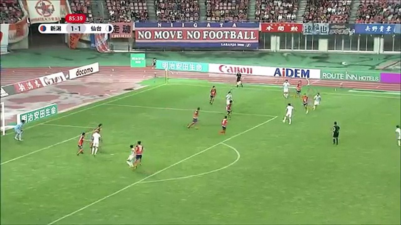 Niigata 1:2 Sendai  ( Japanese J League. 19 August )