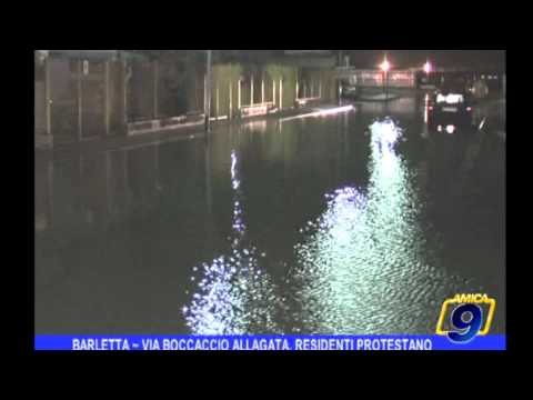 BARLETTA | Via Boccaccio allagata, residenti protestano