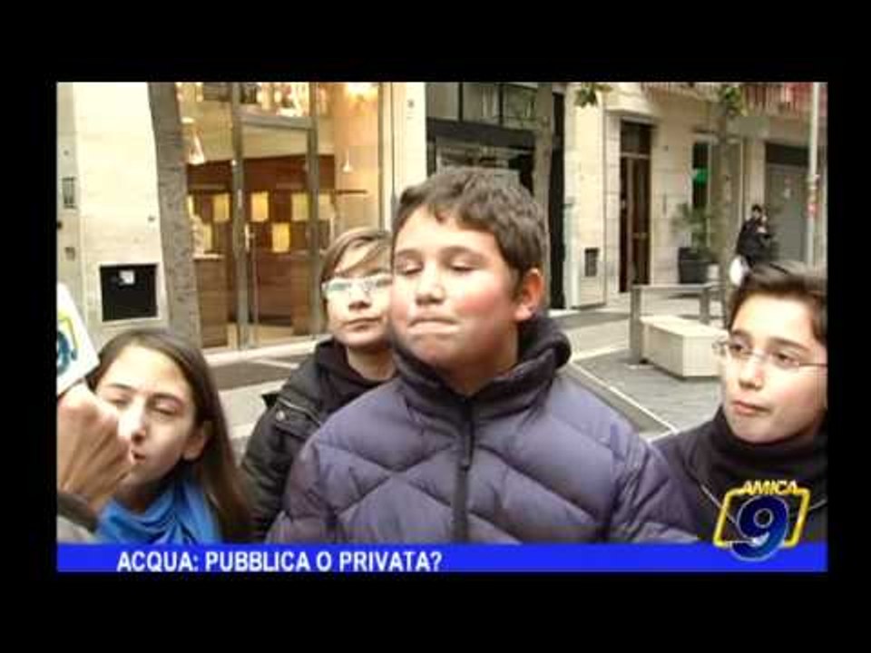 Acqua, pubblica o privata?
