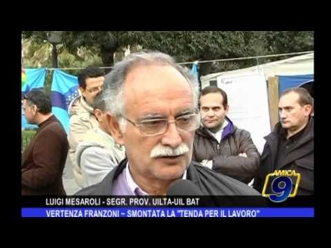 Vertenza Franzoni, smontata la tenda per il lavoro