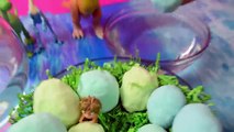 Dinosaures des œufs pour jurassique enfants jouer jouet vidéos monde Doh surprise dino