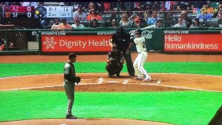 Buster Posey hit in head HBP vs Dbacks San Fransisco Giants Baseball MLB 4 10 2017 concuss