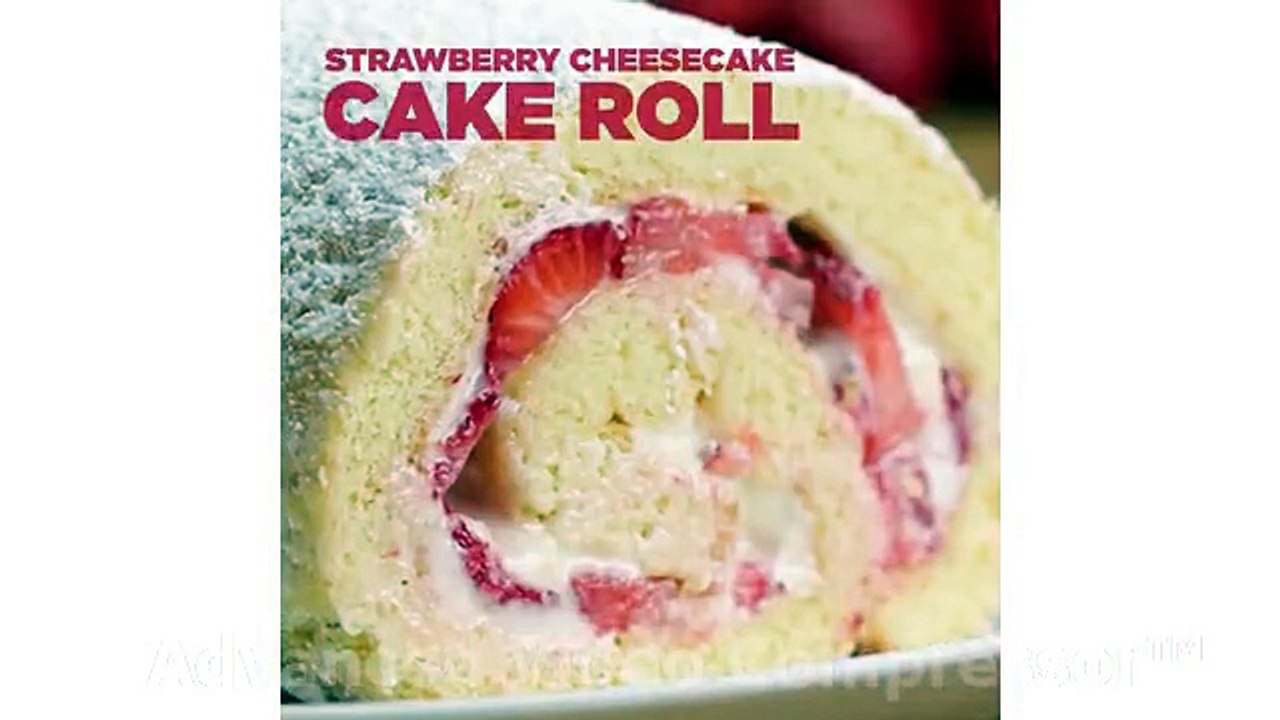 Strawberry Cheesecake Cake Roll