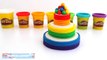 Una y una en un tiene una un en y pastel creativa Bricolaje para cómo Niños hacer Jugar-doh arco iris nivel para Aprendizaje de la lluvia