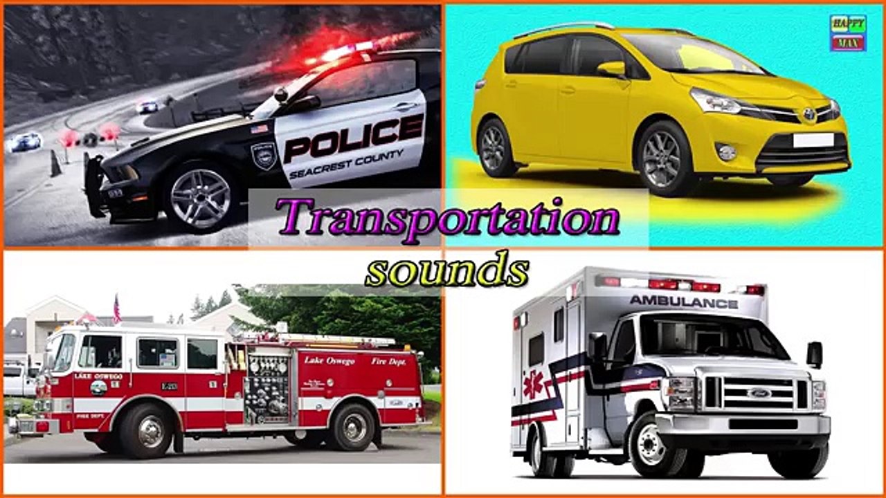 Learning Street Vehicles and Sounds for kids - Learn Cars | Trucks | Trors | Ambulance