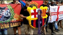 Barcelona football fans pay tribute to victims of attacks
