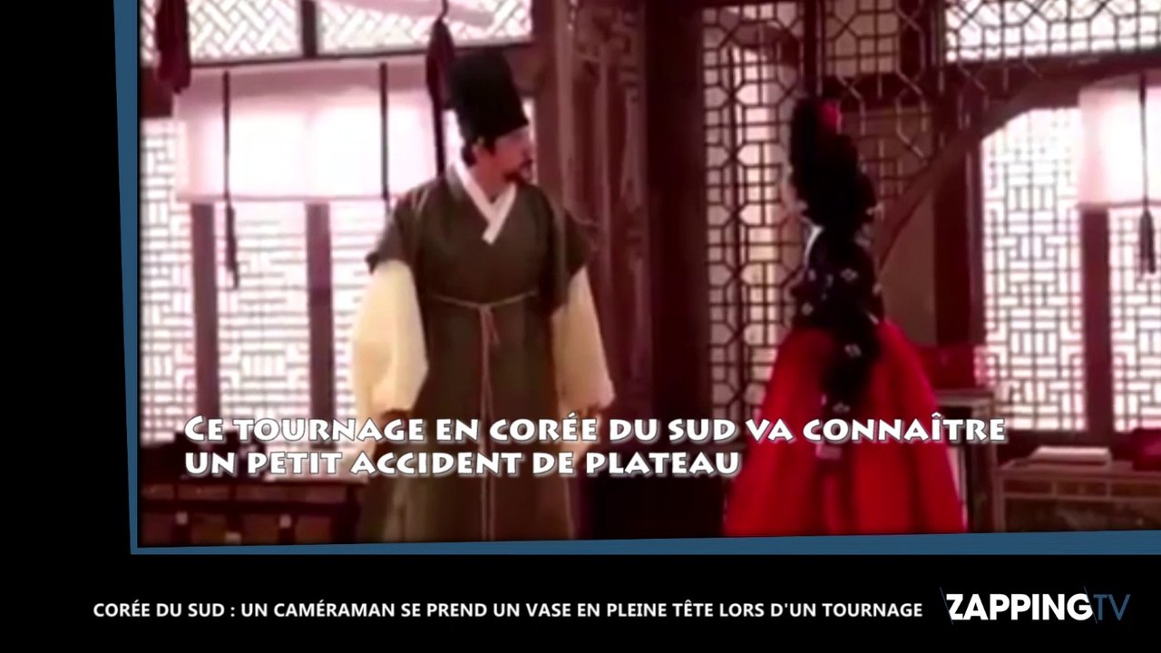 Corée du Sud : un caméraman se prend un vase en pleine tête, la vidéo hilarante