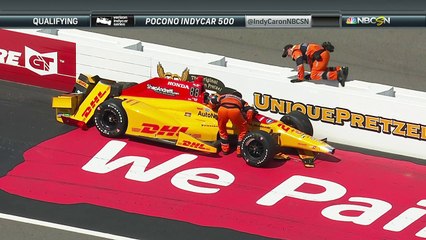 Indycar Pocono 2017 Qualifying HunterReay Huge Crash