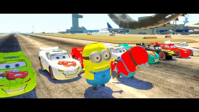 Minions & Minion Colors Disney Cars Lightning McQueen Nursery Rhymes for Children | Kids S