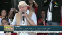 Luiz Inácio Lula da Silva continúa con su recorrido por Brasil