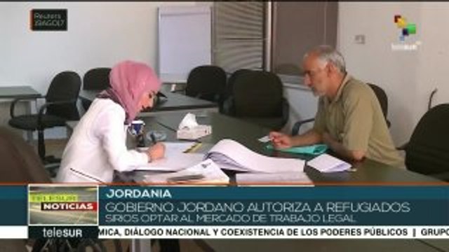 Jordania otorga permisos especiales de trabajo a refugiados sirios