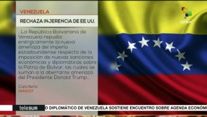 Cancillería de Venezuela rechaza nuevas sanciones de EEUU
