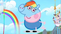 Peppa Pig Coloring Book l Coloring Pages For Children Learning Rainbow Colors Videos