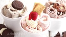 Homemade Rolled Ice Cream with Only 2 Ingredients   Nutella, Oreo & Strawberry Cheesecake Flavors!!