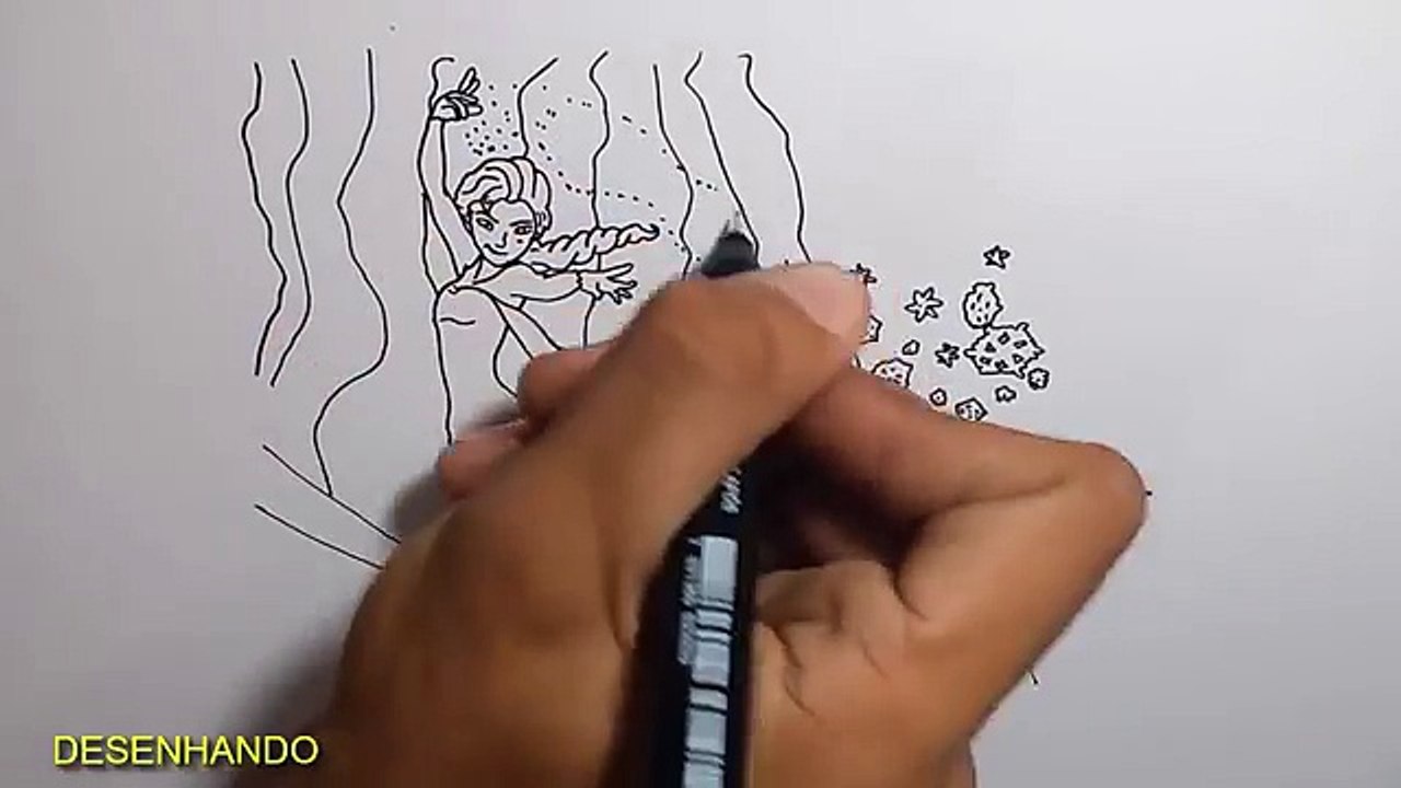 Hacer congelado Disney dibujo elsa completo 2016 película dibujo elsa magia hielo