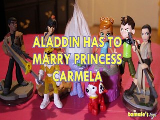 ALADDIN HAS TO MARRY PRINCESS CARMELA LA CREME FINN YELLOW RANGER TROLLS MARSHALL MARCUS BEN REY