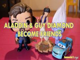 ALADDIN & GUY DIAMOND BECOME FRIENDS DOCTOR STRANGE TROLLS DREAMWORKS BUCK BEARINGLY CARS 3