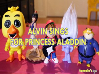 ALVIN & THE CHIPMUNKS SINGS FOR PRINCESS PEACH CHICA ALADDIN GUY DIAMOND TROLLS CLAWHAUSER Toys