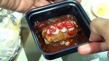 Mini Food: Mozzarella Stuffed Meatloaf (Miniature cooking) (ASMR) (DIY)