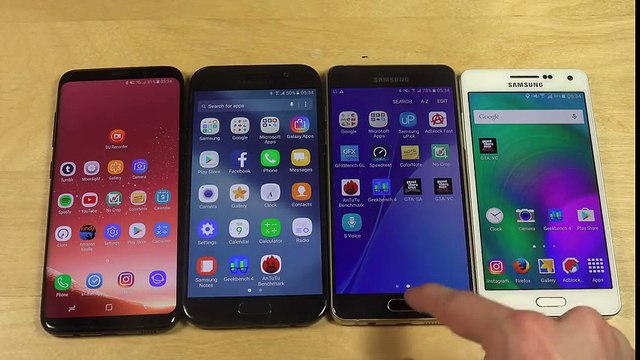 Samsung Galaxy S8 vs. Galaxy A5 2017 vs. A5 2016 vs. A5 2015 - Which Is Faster