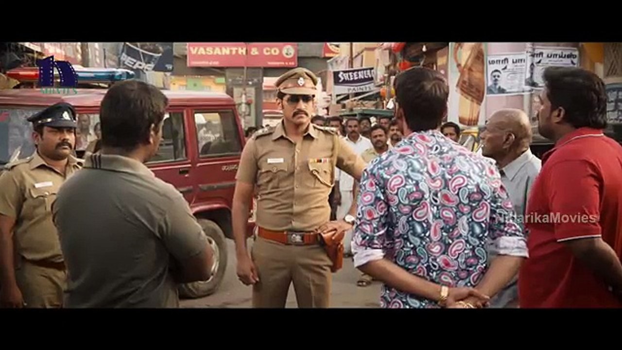 Dhanush Warns Police Officer Vijay Yesudas - Action Scene - Maari Movie Scenes