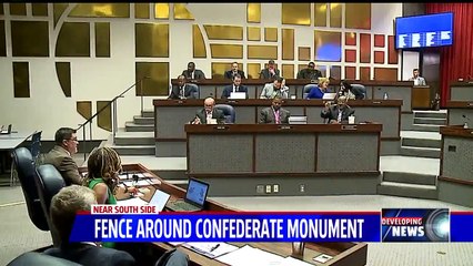 Fence Now Surrounds Confederate Monument in Indiana Park