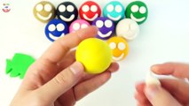 Play and Learn Colours with Play Doh Smiley Face Modelling Clay Molds Fun Creative for Kid