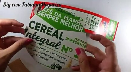 Cesta Feita com Papelão e EVA
