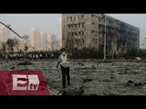 Drones captan las devastadoras imágenes de la explosión en Tianjin, China /Titulares de la Noche