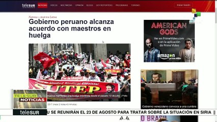 Gobierno y maestros peruanos alcanzan un primer acuerdo