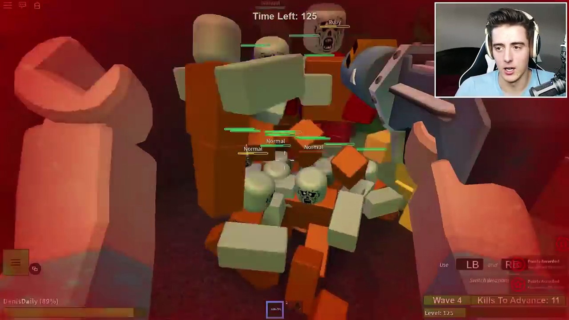 Roblox Adventures Zombie Rush Giant Zombie Attack Video Dailymotion - attacked by a giant roblox invidious