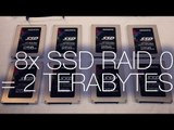 8xSSD's in RAID 0 and 16TB NAS drive ft. LSI, ADATA SP920, and WD RED