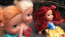 Anna and Elsa Toddlers Elsya has accident #2 gets hurt leg Barbie Bully Frozen Doll Toys I