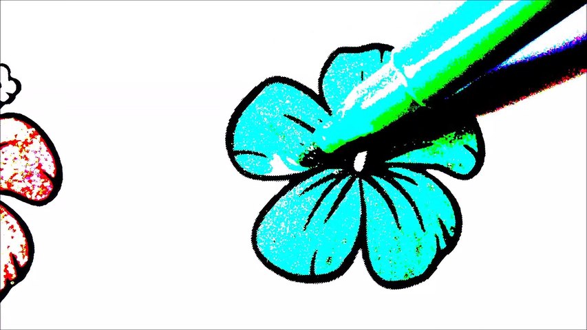 How to Draw and Paint Simple Flower Coloring Pages and Drawings for Babies _ Art Colors for Youtube-nXJEnqMQ_Dg