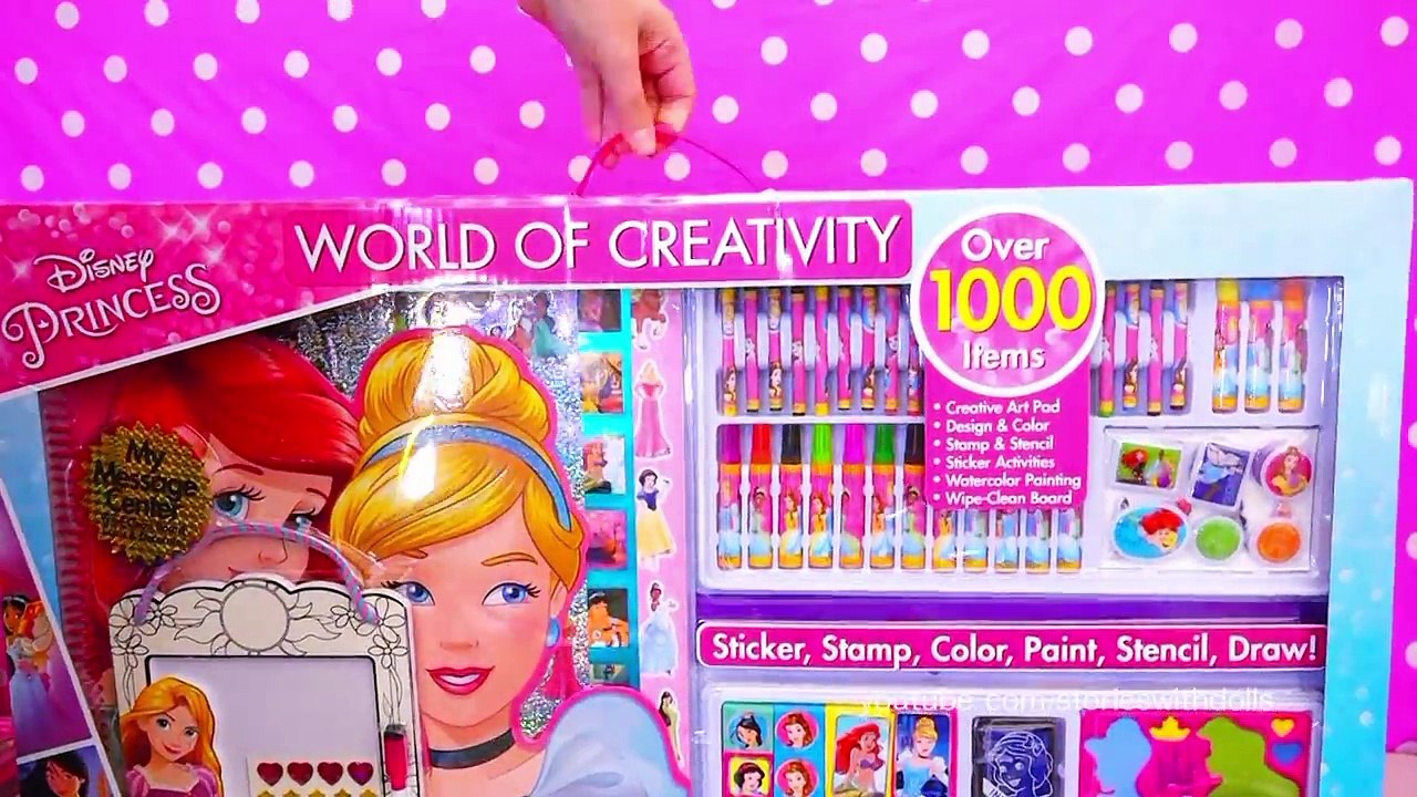 Coloring Toys - GIANT Disney Princesses Activity Kit With Colors, Stickers, Paints, and More-GC8JbpLPihA