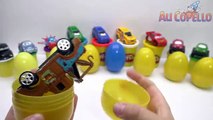 Des voitures des œufs jouets et 30 surprise, surprise, маша медведь kinder 2 enfants disney pixar