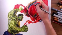 Avengers : Hulk vs Hulkbuster(Veronica) - speed drawing || Alice Polenta