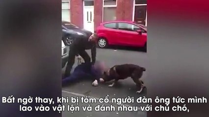 Bị chó nghiệp vụ truy đuổi, kẻ tình nghi tức mình quay lại cắn xé con vật