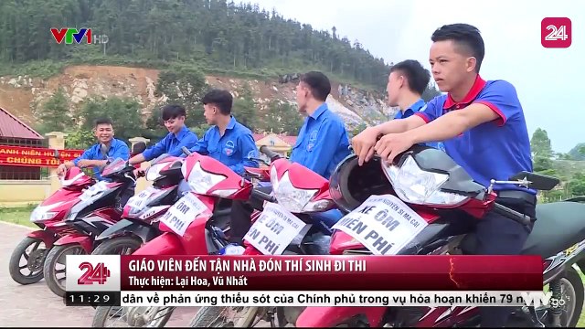 Thí sinh ngủ quên được giáo viên đến tận nhà để đón