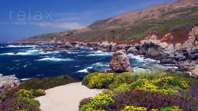 4K _Colorful Coastal Journey_ Drone Flight & Hike by Nature Relaxation _ DJI Inspire X5 - Silk Music [720p]