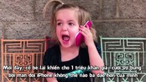 “Cười ngất” với cô bé tuyên bố mình là sếp, muốn có iphone.