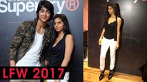 Shahrukh Khan's daughter Suhana Khan with her date Ahaan Pandey at Lakme Fashion Week 2017 Day 4